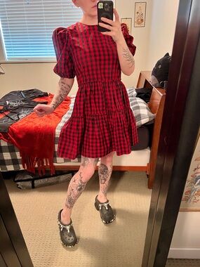 Shrimps Red Gingham dress